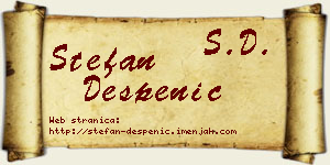 Stefan Despenić vizit kartica